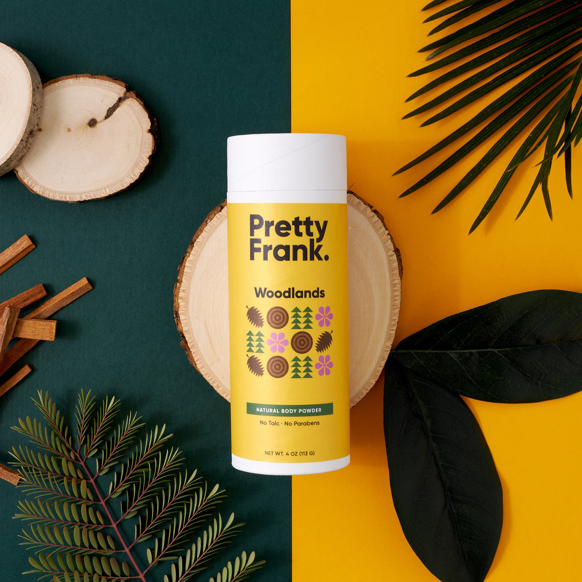 Talc Free Body Powder Woodlands – Pretty Frank